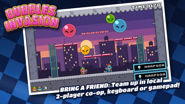 Bring a friend: local 2-player co-op